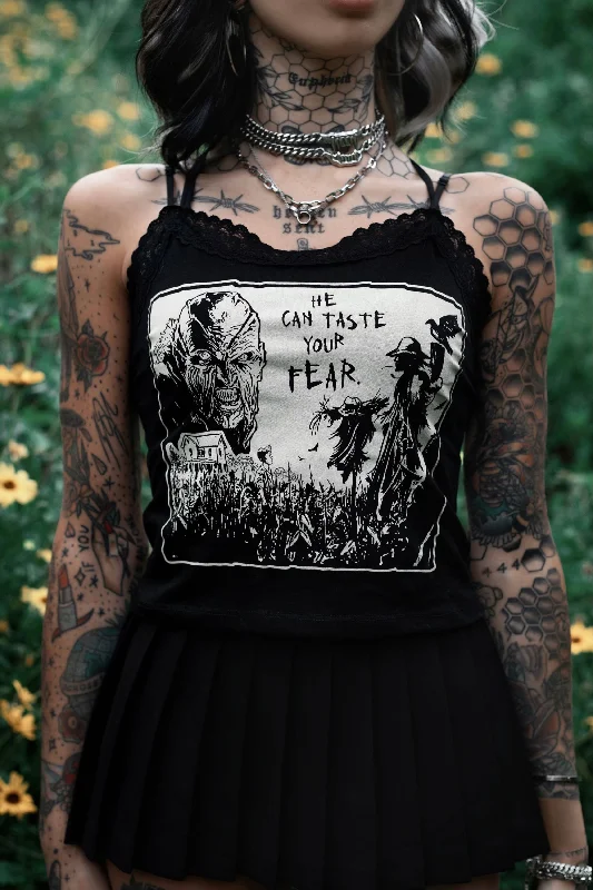 Breathable Design Jeepers Creepers - Cropped Lace Tank