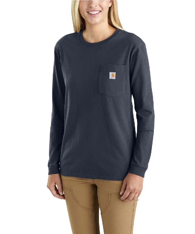 Urban Chic Carhartt Women's Long Sleeve Workwear T-shirt - Navy