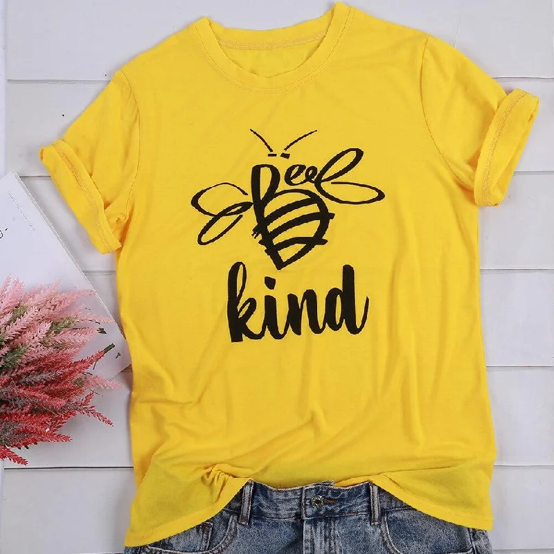 Casual And Versatile Vintage Style Vogue Letter Printed Short Sleeve T-shirt for Women