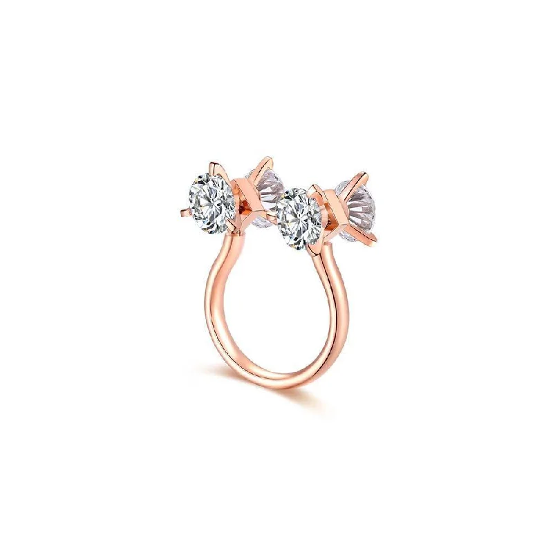 Sports And Leisure OOPS JEWELRY | 2 My Love Ring | Rose Gold