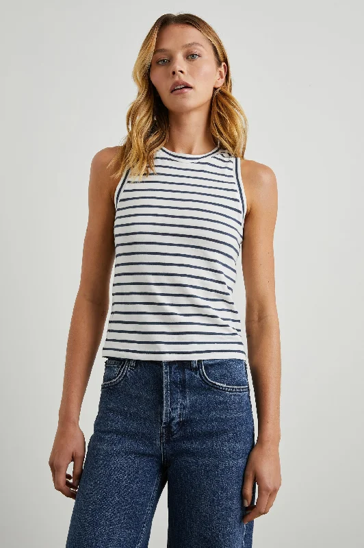 Embroidery Design THE RACER TANK - SAILOR STRIPE NAVY