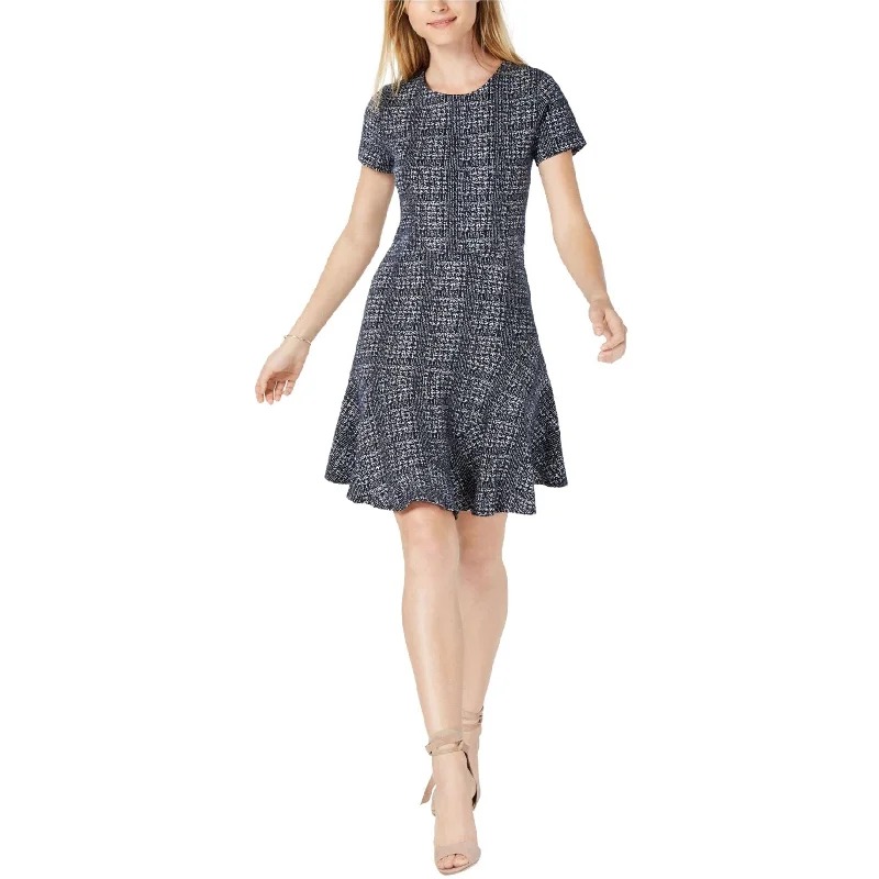 Classic maison Jules Womens 2-Tone Fit & Flare Dress, Black, Large