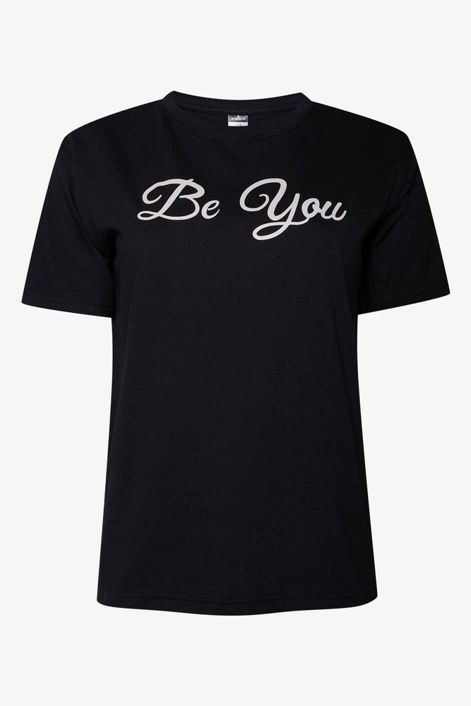 Retro Style Be You Short Sleeve T-Shirt Black