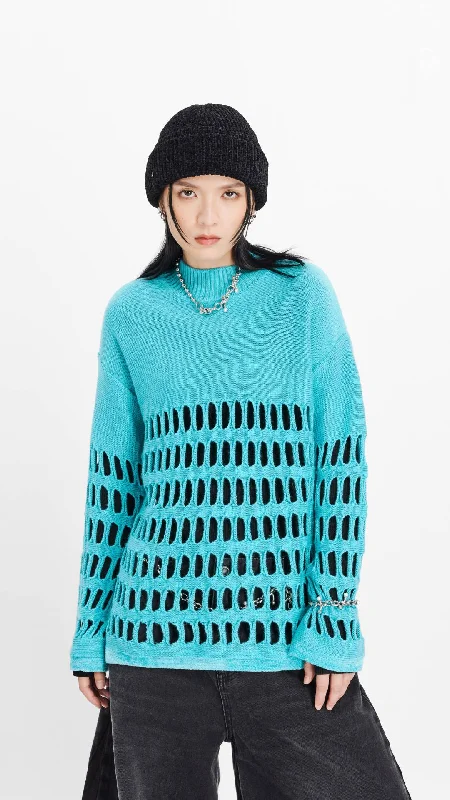 Elegant Design Hole Knitted Sweater