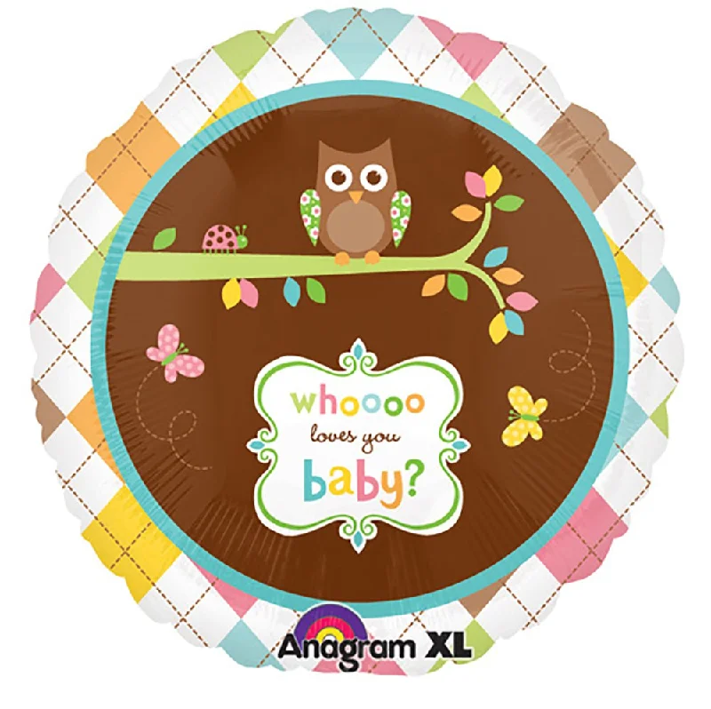Exquisite Embroidery 17 inch WHOO LOVES YOU BABY