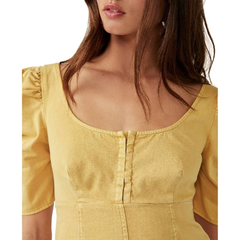 High Street Style Free People - Cheyenne Denim Mini Dress
