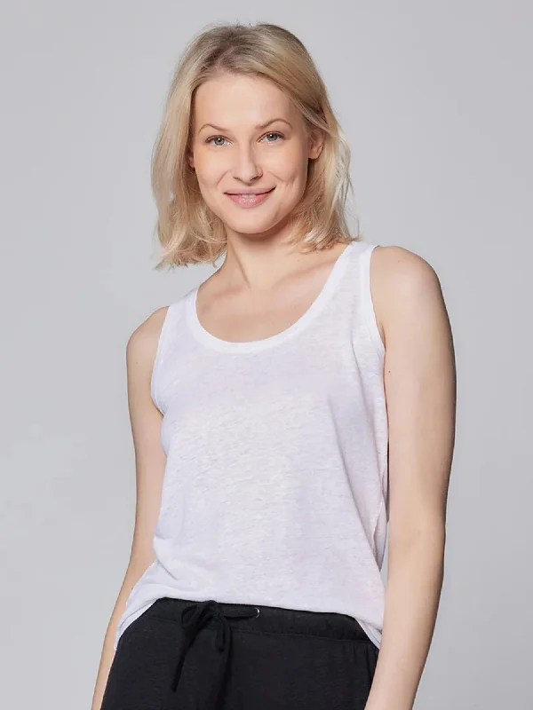 Exquisite Craftsmanship Stretch Linen Tank
