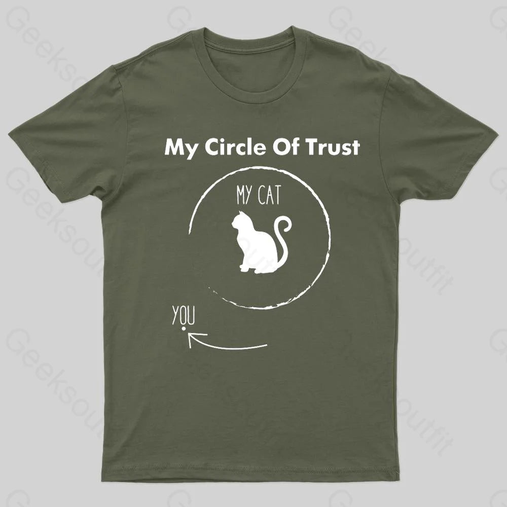 Minimal Classic My Circle Of Trust My Cat Geek T-Shirt