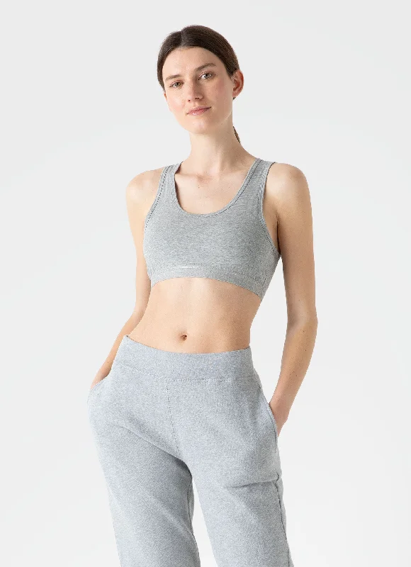 Stylish Wear Women's Crop Top in Grey Melange