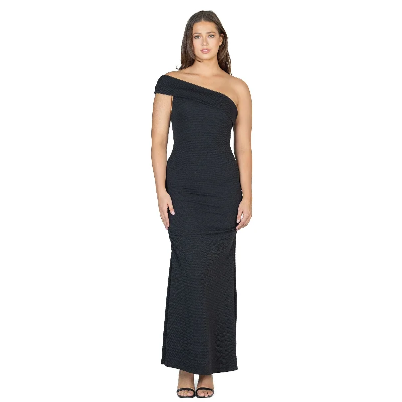 Free And Comfortable 24seven Comfort Apparel Formal One Shoulder Rouched Mermaid Maxi Dress Free And Comfortable 24seven Comfort Apparel Formal One Shoulder Rouched Mermaid Maxi Dress
