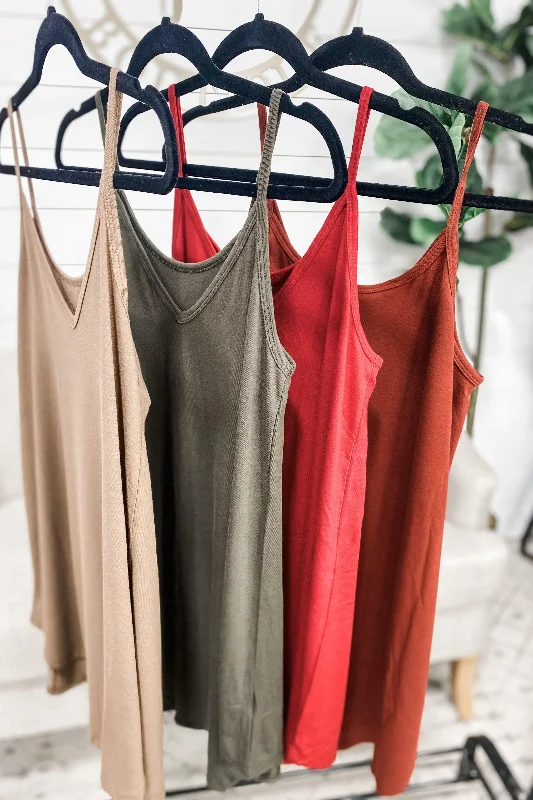 Luxury Style Basic Girl Reversible Tank - FALL COLLECTION {Red, Brick, Black, Olive, Mocha}