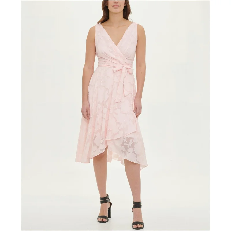 Goddess Outfit DKNY Womens Floral Tulip A-line Dress, Pink, 10
