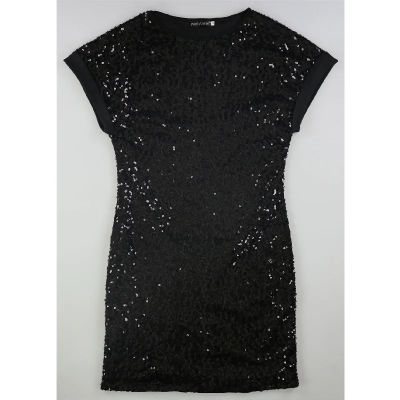 Personal Design PrettyGuide Womens Sequined Cocktail Dress, Black, Medium