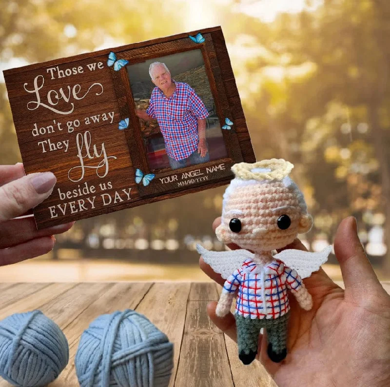 Boutique Recommendation Custom Photo DIY Hand Knitted Doll With Card Personalized Photo Hand Made Doll Boutique Recommendation Custom Photo DIY Hand Knitted Doll With Card Personalized Photo Hand Made Doll
