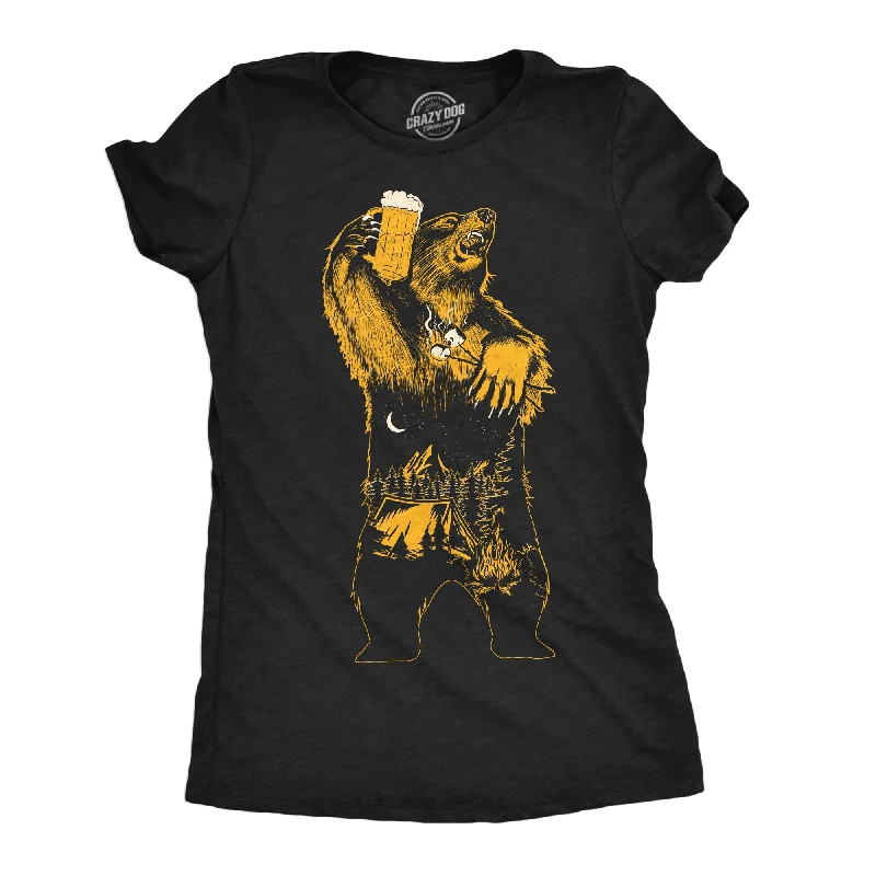 Youthful Vitality Camping Party Bear Women's T Shirt