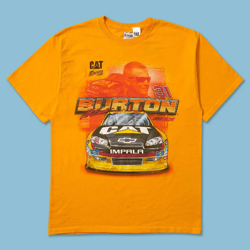 Street Fashion Style Jeff Burton Cat Racing T-Shirt Medium