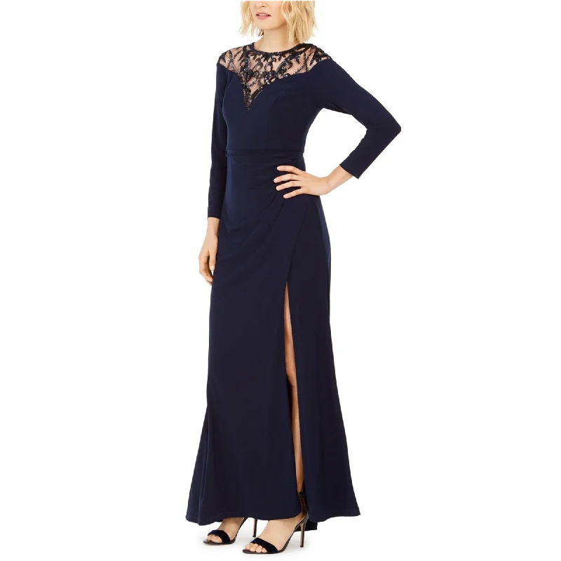 Spiritual Vitality Adrianna Papell Womens Illusion Gown Dress