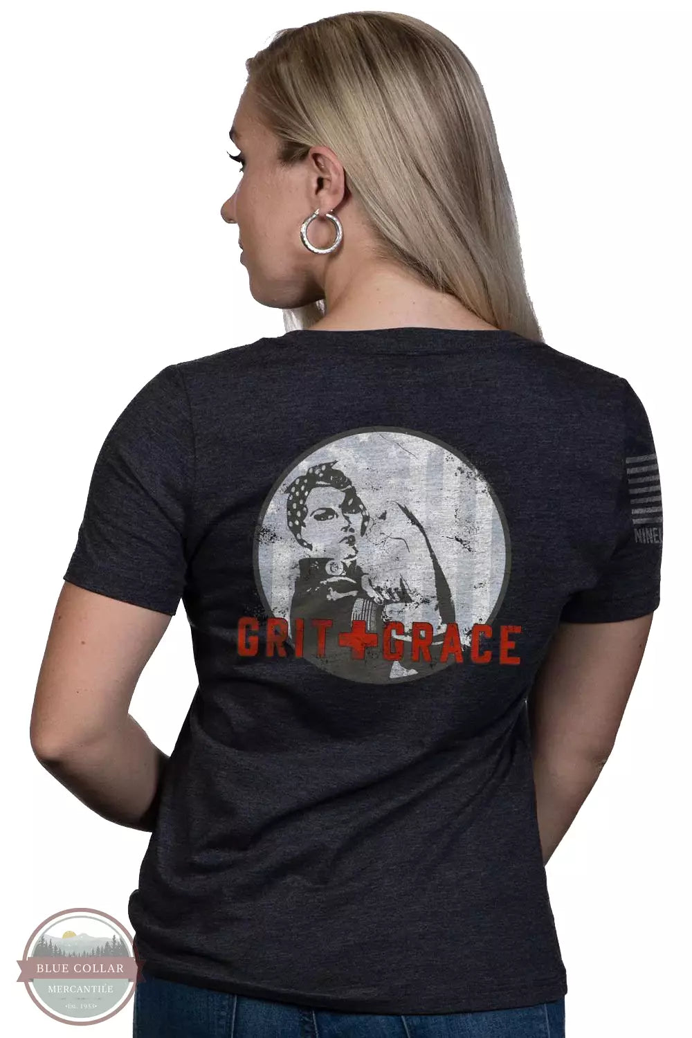 Street Letter Style GGRACE-WRVN Grit and Grace Relaxed Fit V-Neck T-Shirt