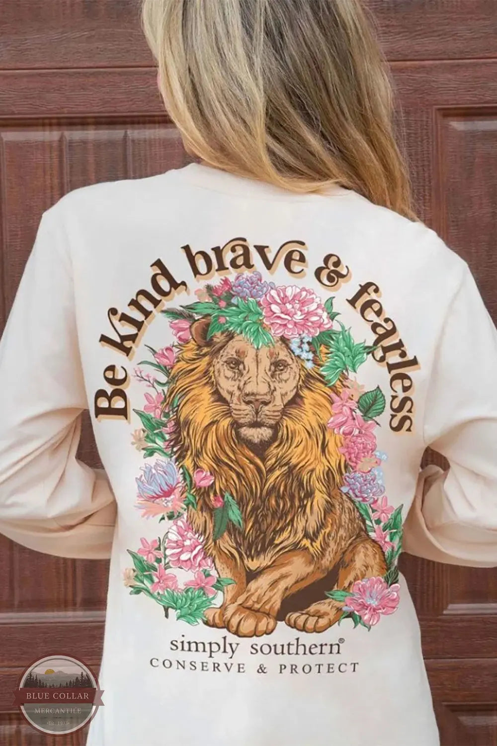 Comfort Fit LS-TRACKL1-BRAVE-WHISPER Be Kind Brave & Fearless Trackable Long Sleeve T-Shirt