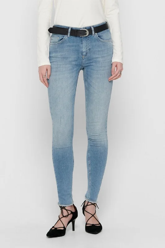 French Style Blush Mid Jeans - Light Blue Denim