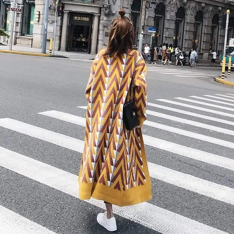 Body Design Women Chic Gold Open Stitch Loose Casual Trench