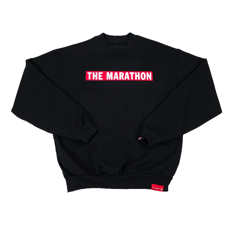 Classic Color Limited Edition Marathon Bar Crewneck - Black