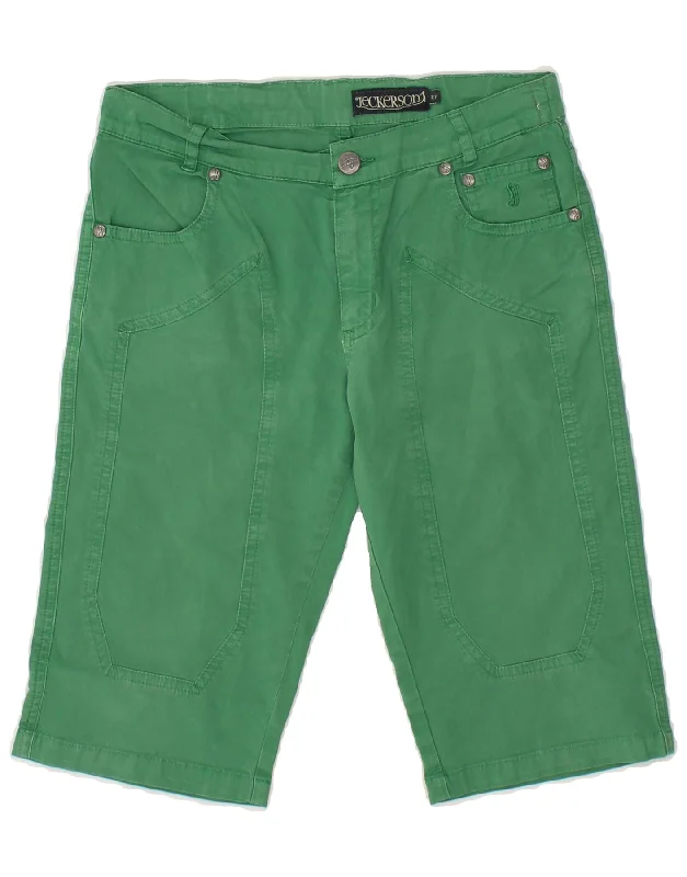 Soft And Comfortable JECKERSON Womens Bermuda Shorts W27 Small  Green
