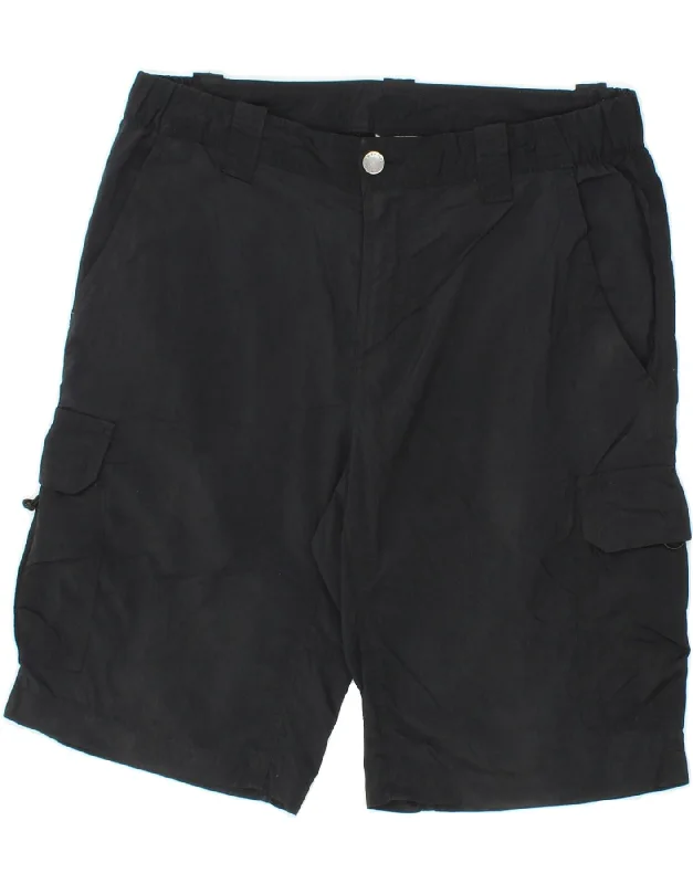 Sports Series COLUMBIA Womens Cargo Shorts W32 Large  Black Nylon
