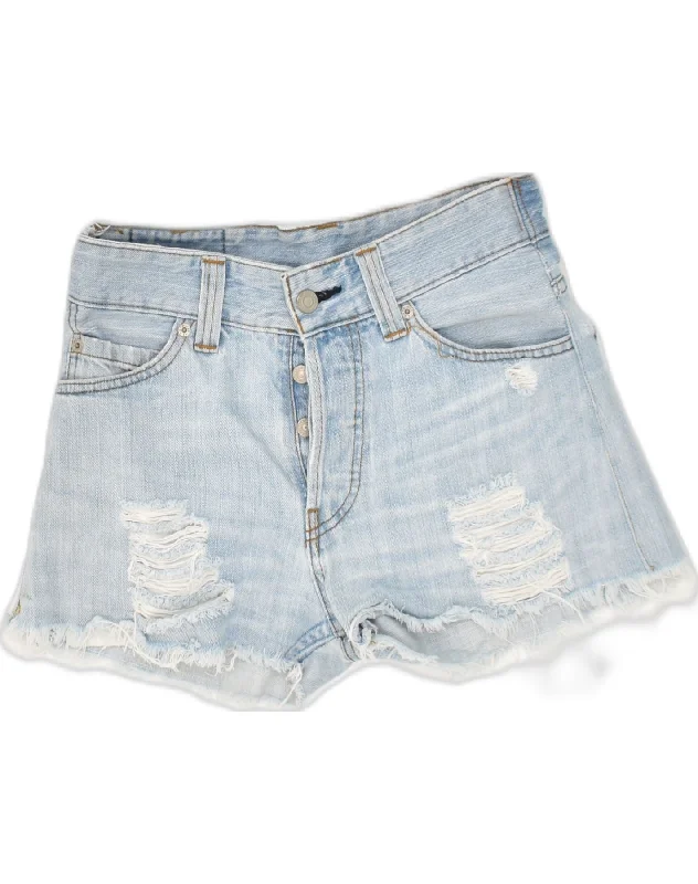 Cool Summer LEVI'S Womens 512 Denim Shorts W29 Medium Blue Cotton