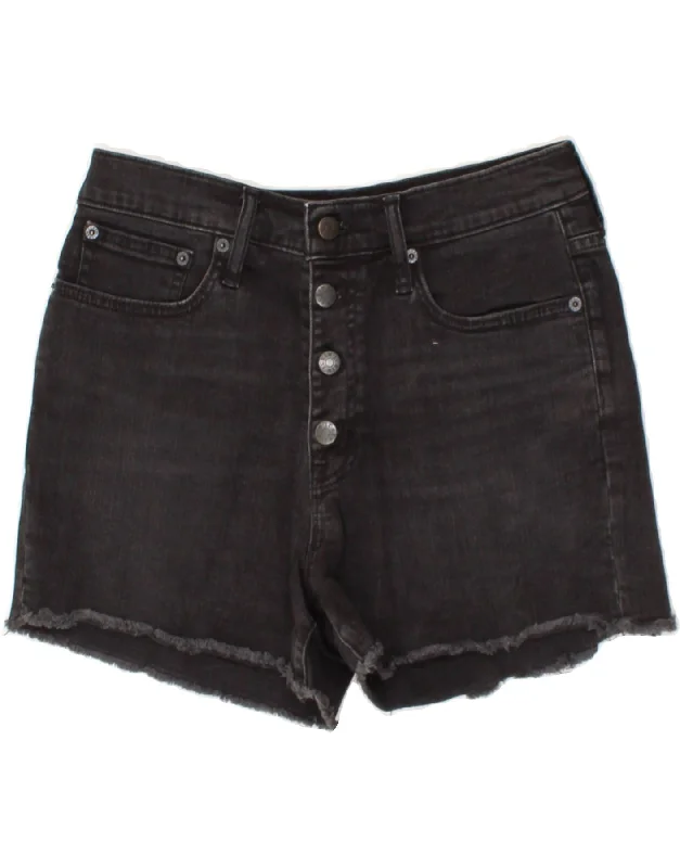 Fresh Wear J. CREW Womens High Waist Denim Shorts W28 Medium Black Cotton