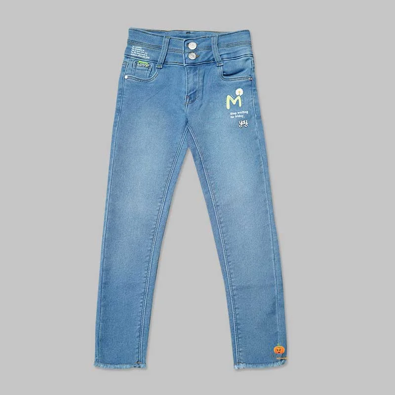 Fashion Trend High Waist Jeans for Girls and Kids with Soft Fabric