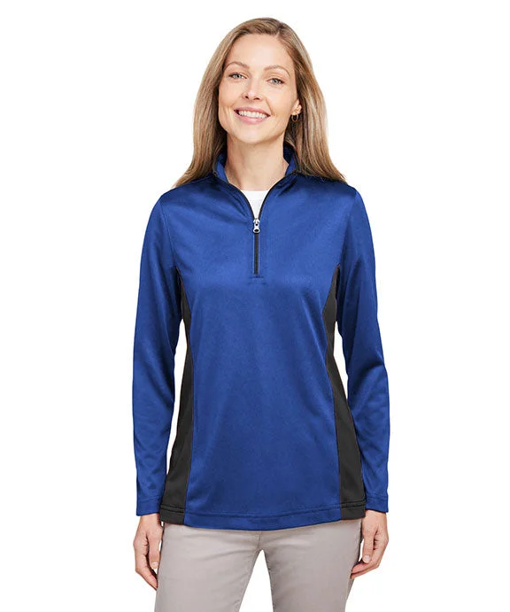 Luxury Style M786W - Harriton Ladies Flash Snag Protection Plus IL Colorblock Quarter-Zip | True Royal/Black