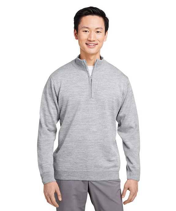 Must-have For Autumn And Winter M421 - Harriton Unisex Pilbloc™ Quarter-Zip Sweater | Grey Heather