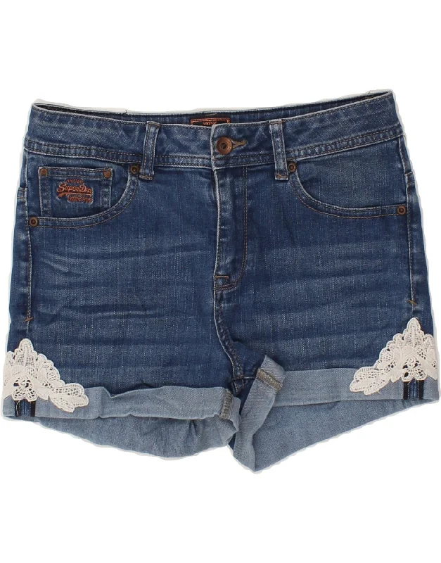 Cozy Sweaters SUPERDRY Womens Denim Shorts W30 Medium Blue Cotton