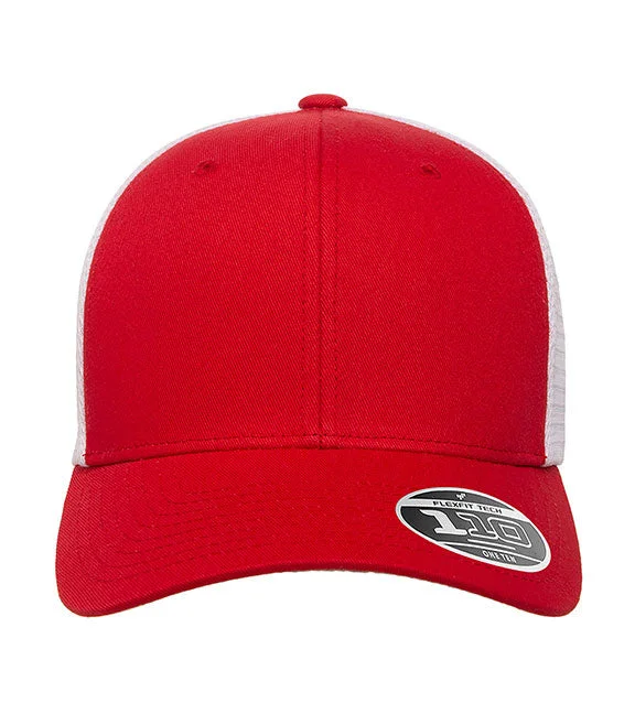Cozy Vibes 110MT - Flexfit 110® Adult Adjustable Mesh Cap | Red/White