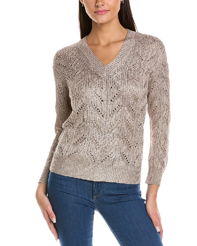 Easygoing Style Elie Tahari Pointelle Sweater