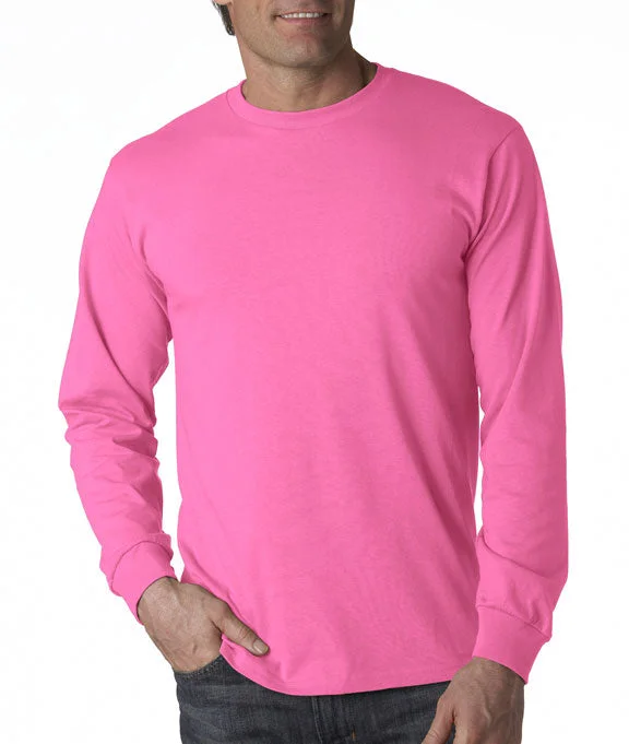 Simple research 4930 - Fruit of the Loom 100% Heavy Cotton HD® Long-Sleeve T-Shirt | Azalea