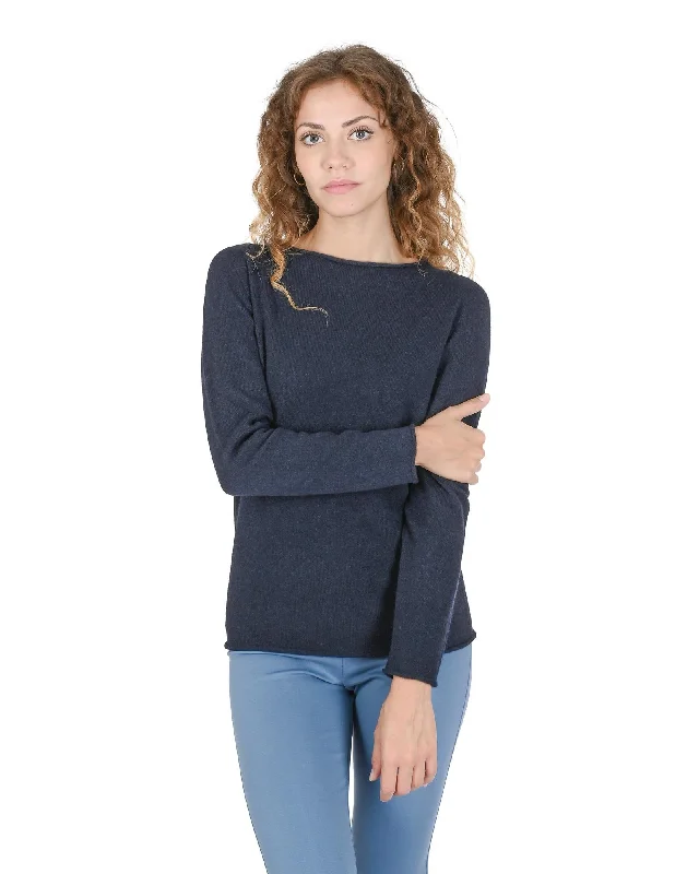 Elegant Design Cashmere Boatneck Sweater - L
