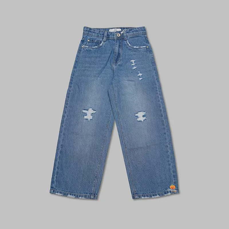 Easy Fashion Blue Denim Jeans for Girls