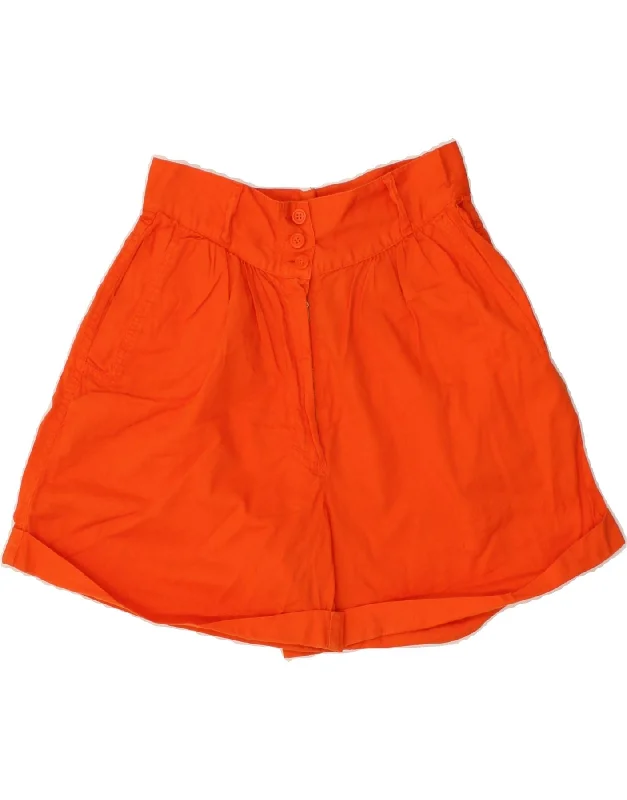 Artistic Temperament BENETTON Womens High Waist Casual Shorts IT 44 Medium W28 Orange Cotton Artistic Temperament BENETTON Womens High Waist Casual Shorts IT 44 Medium W28 Orange Cotton