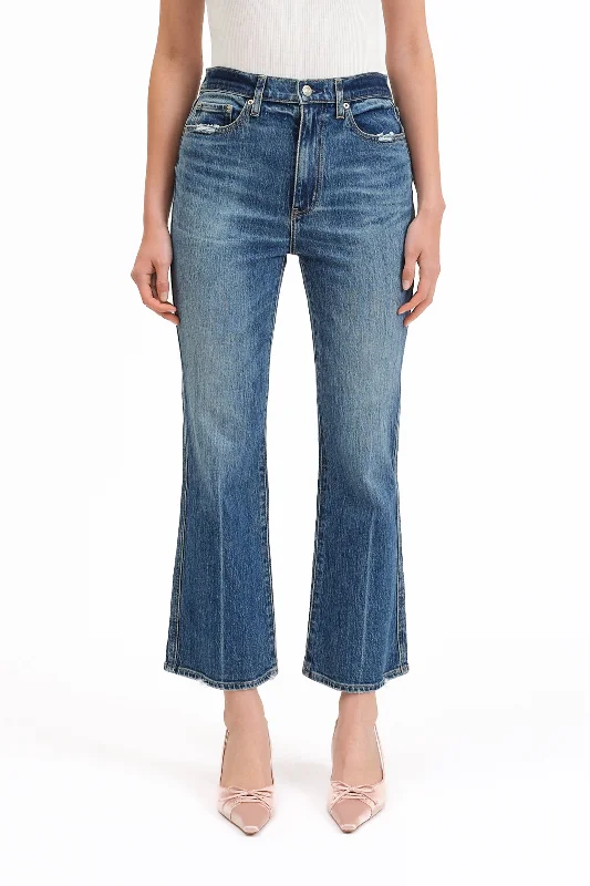 Printed pattern Soho High Rise Ankle Flare Jean - Rush Hour