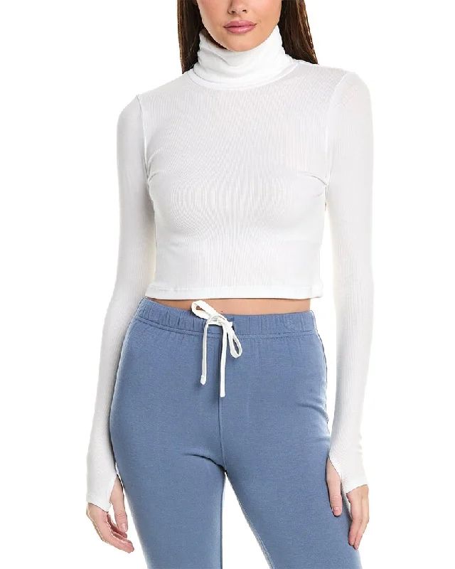 Comfy Pants Splits59 Jackson Rib Cropped Turtleneck Top