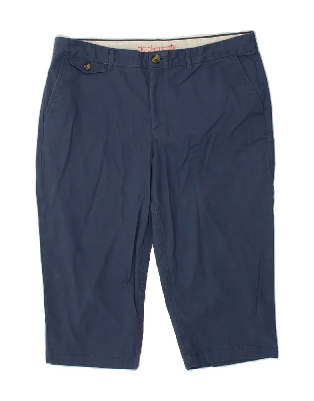 Free Design DOCKERS Womens Bermuda Shorts US 16 2XL W36 Navy Blue Cotton