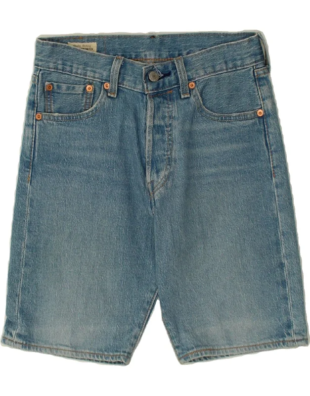Youthful LEVI'S Womens 501 Denim Shorts W27 Small Blue Cotton