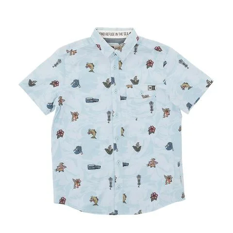 Stylish Wear Salty Crew BONZARELLY BLUE S/S WOVEN SHIRT