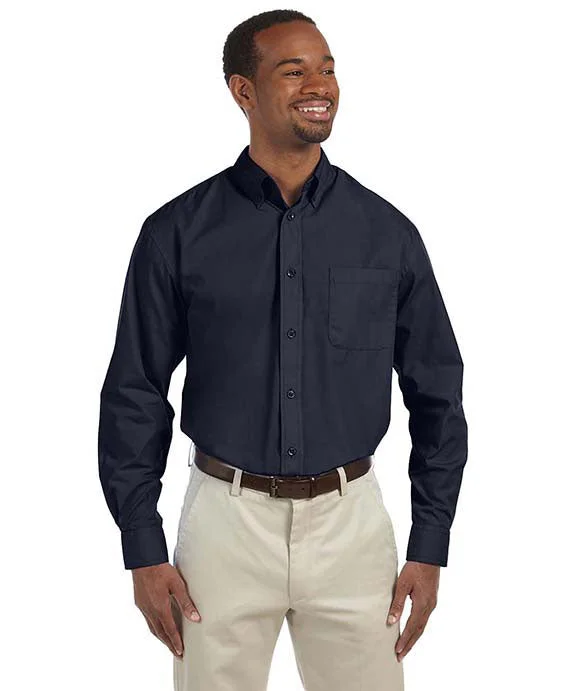 Girl Style M510T - Harriton Mens Tall Essential Poplin Shirt | Navy