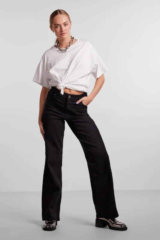 Exquisite Fabrics Peggy Wide Jeans - Black