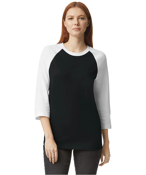 Street Fashion 2003CVC - American Apparel Unisex CVC Raglan T-Shirt | Black/White
