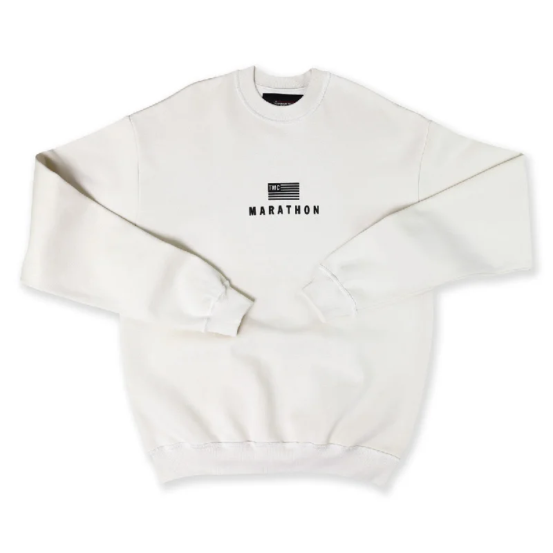 Slim Fit Marathon Modern Crewneck Sweatshirt - Cream/Black