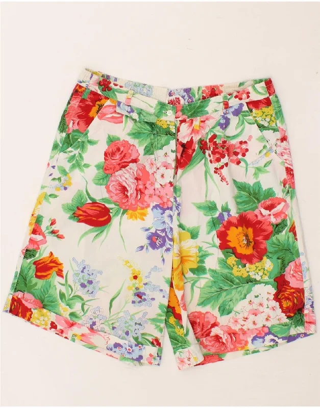 Weekend Wear VINTAGE Womens Chino Shorts UK 16 Large W32  Multicoloured Floral